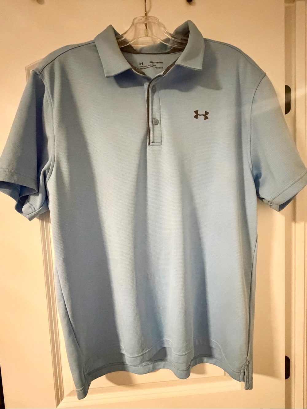Under Armour UA Tech Polo HeatGear Light Blue XXL Loose Fit Like New